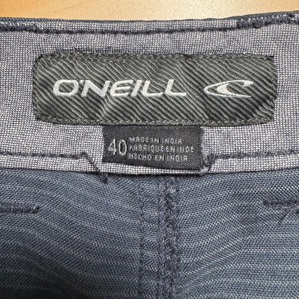 ONeill Hybrid Shorts Size 40 Mens Blue Striped Performance Walk Shorts Surf - Picture 2 of 11